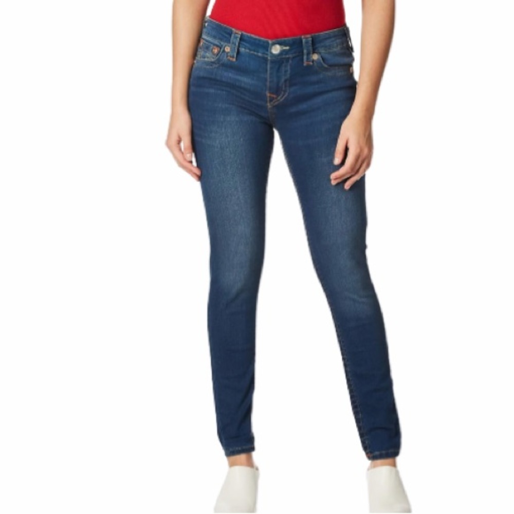 True Religion Halle Mid Rise Super Skinny Jeans | 28